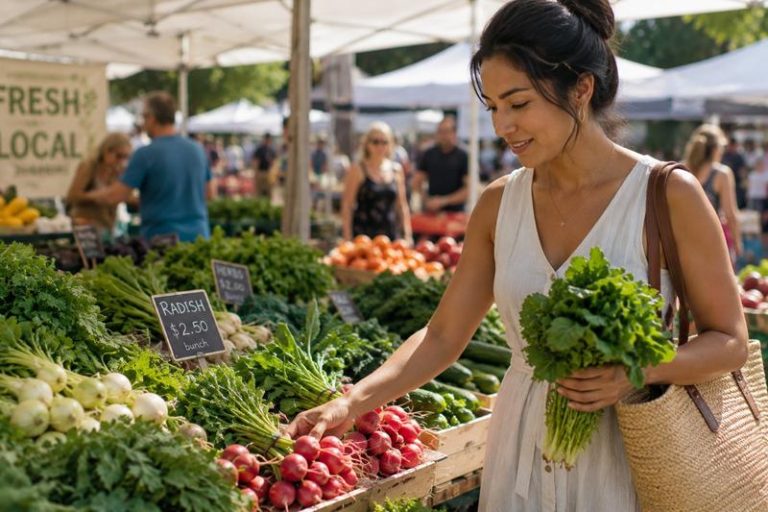 how to shop at a farmer's market