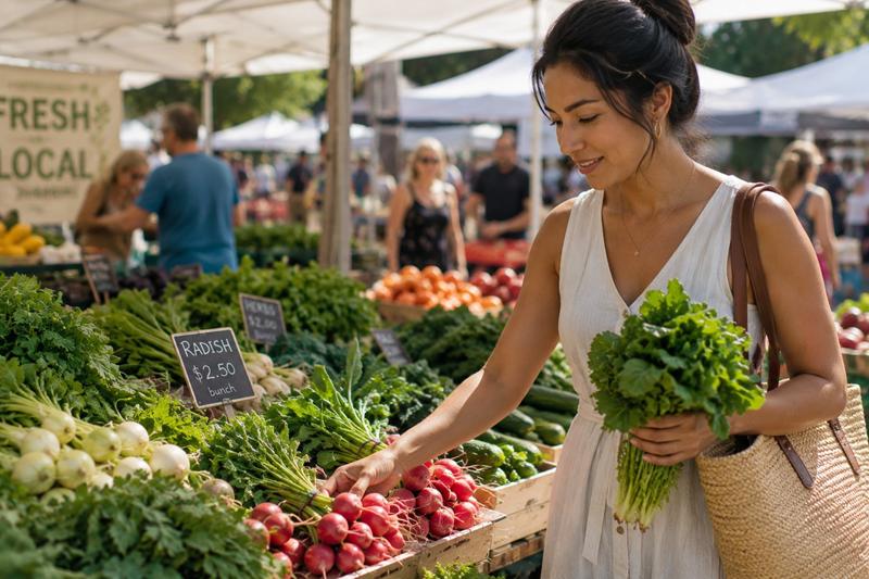 how to shop at a farmer's market